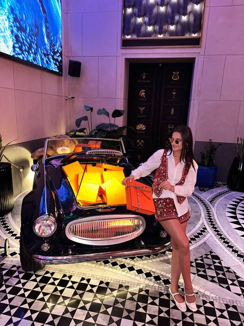 Hermes-themed high tea at Zenon, Kempinski Central Avenue, AED 280 for two in July 2025.