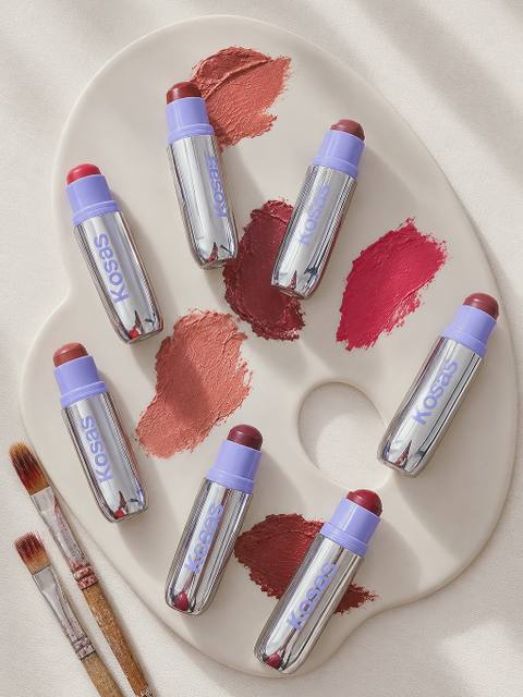 Kosas multistick post: one creamy, blendable stick for both cheeks and lips, shades from nudes to berries
