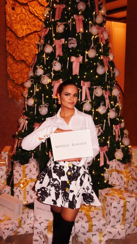 A festive evening at The Lana with Manolo Blahnik, twinkling lights and festive flavours.
