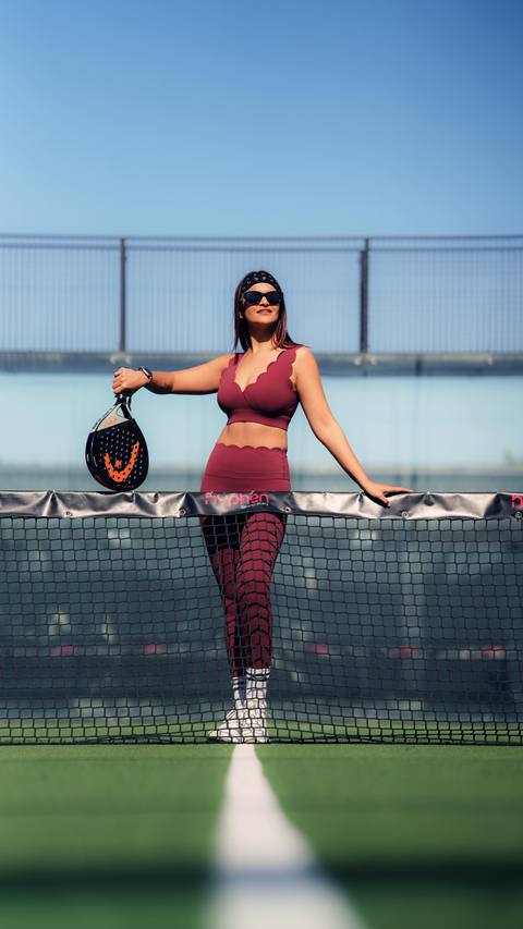 Training in a Wiskii activewear set, with a discount code for followers