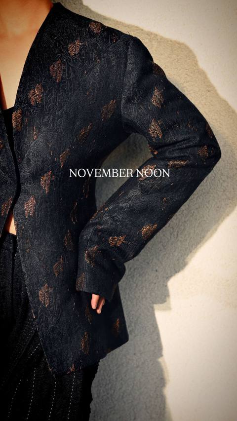Introducing November Noon, a Dubai label pairing handwoven fabric with architectural tailoring.