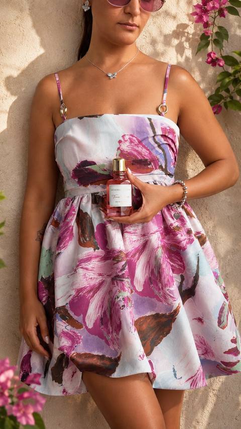 Fraise Sucrée by Mémoires d'Amour: strawberries and golden-hour skin, the newest sweet scent on the dresser.